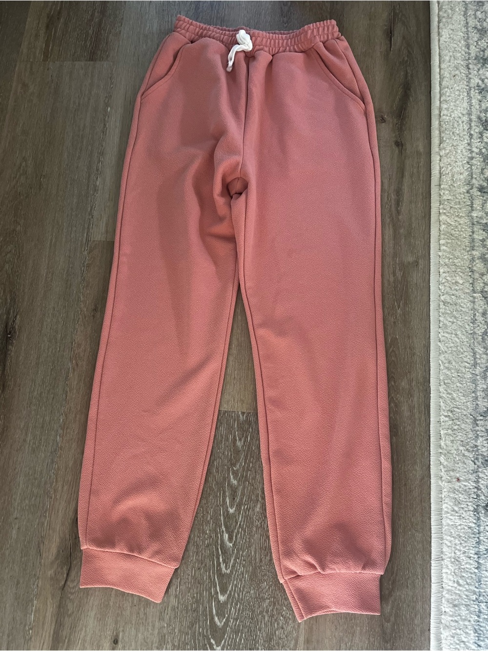 SHEIN Kids Coral Pink Jogger Sweatpants with Drawstring